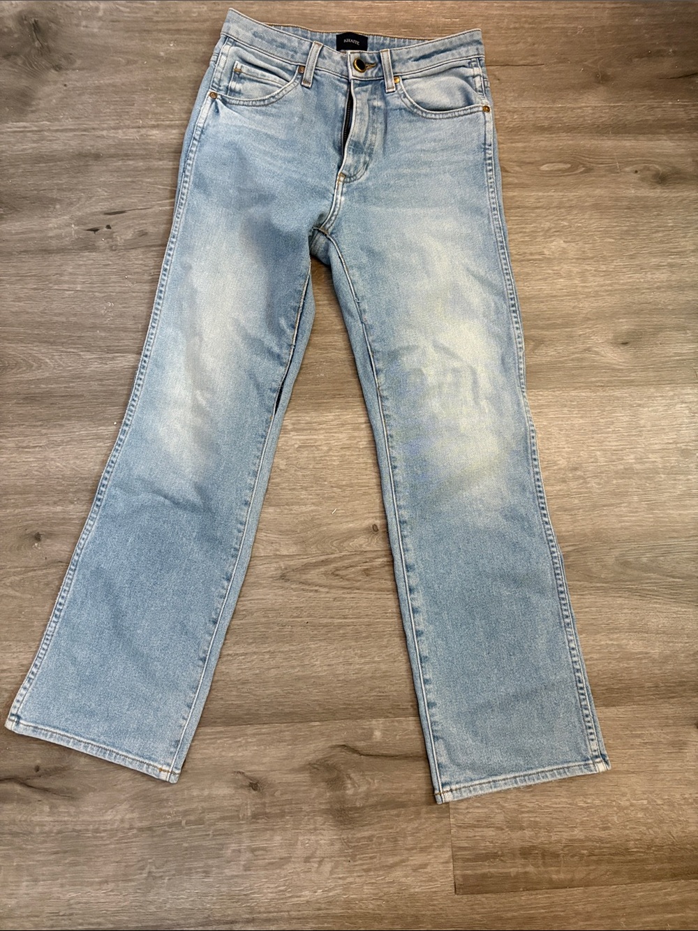 KHAITE Light Blue Straight Jeans